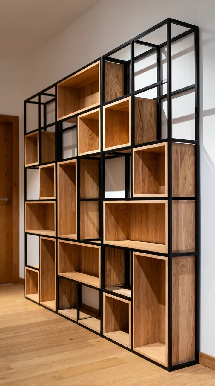 Modułowa biblioteka ze stalowej konstrukcji i drewna